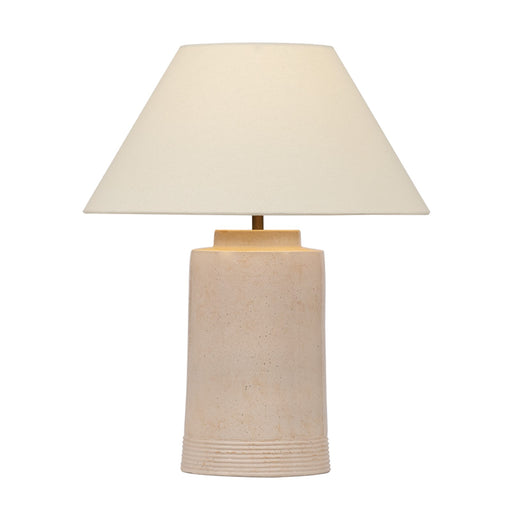 Troy Lighting Acker 1 Light Table Lamp, Patina Brass/Wheat Linen