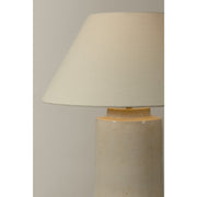 Troy Lighting Acker 1 Light Table Lamp, Patina Brass/Wheat Linen