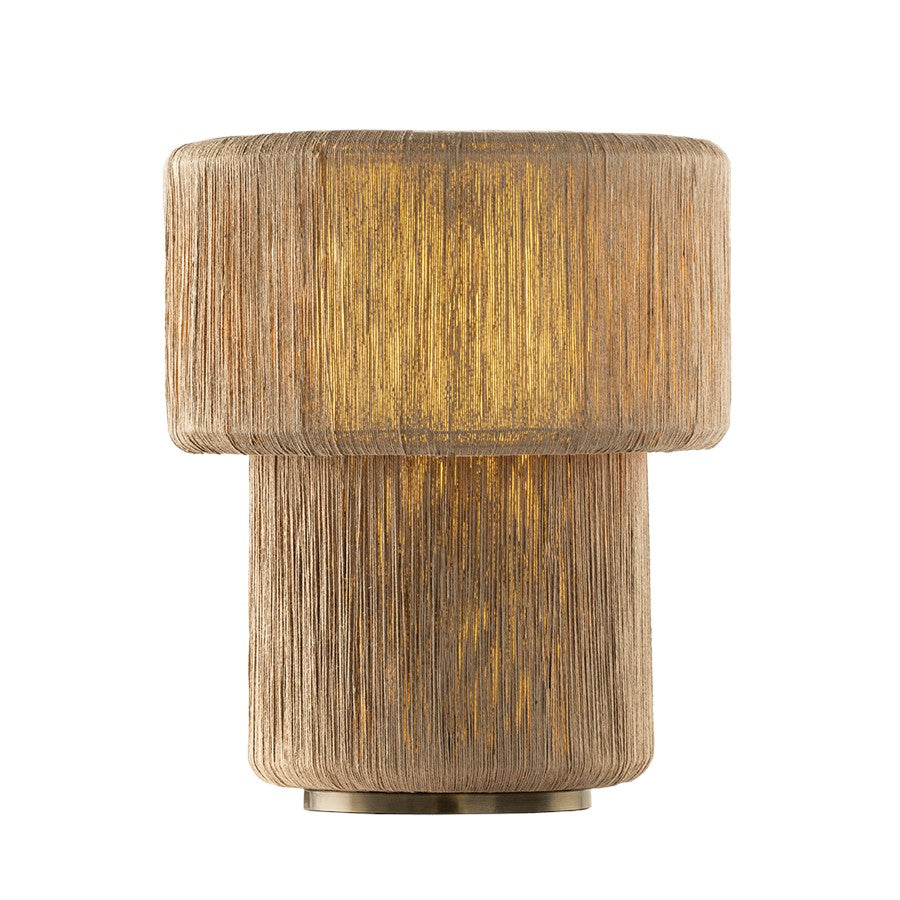 Troy Lighting Kenai 1Lt Table Lamp, Patina Brass/Abaca String - PTL2020-PBR