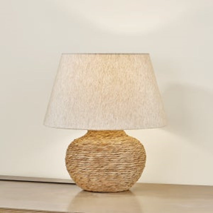 Troy Lighting Malik 1Lt Table Lamp, Patina Brass/Natural Linen