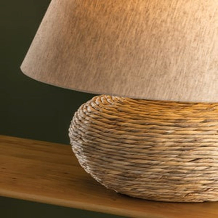 Troy Lighting Malik 1Lt Table Lamp, Patina Brass/Natural Linen