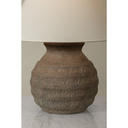 Troy Lighting Dorian 1Lt Table Lamp, Patina Brass/Off White Linen