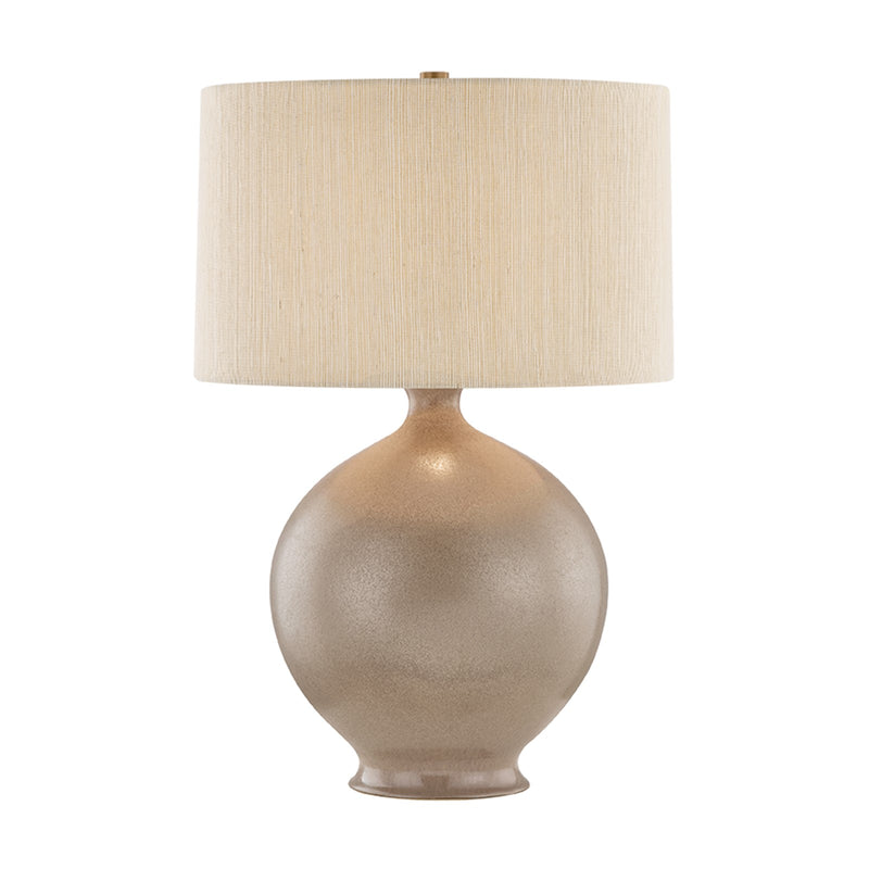 Troy Lighting Dunsmuir 1Lt Table Lamp, Brass/LIGHT GRASSCLOTH