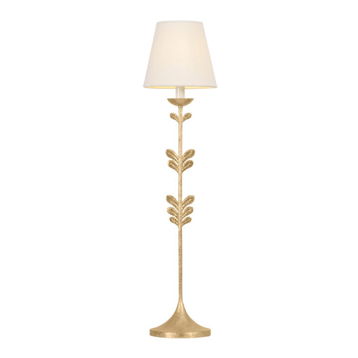 Troy Lighting Florian 1Lt Table Lamp, Gold Leaf/Off White Linen