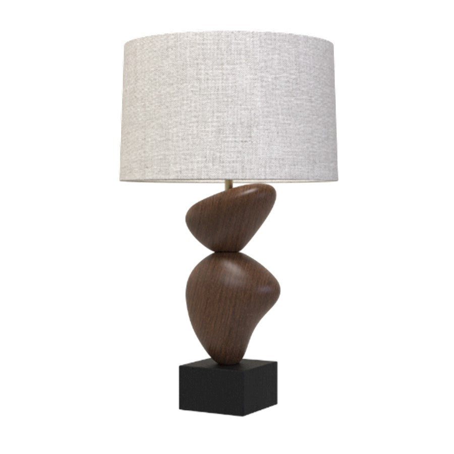Troy Lighting Lendark 1 Light Table Lamp, Bronze/Natural Linen - PTL5230-BRZ