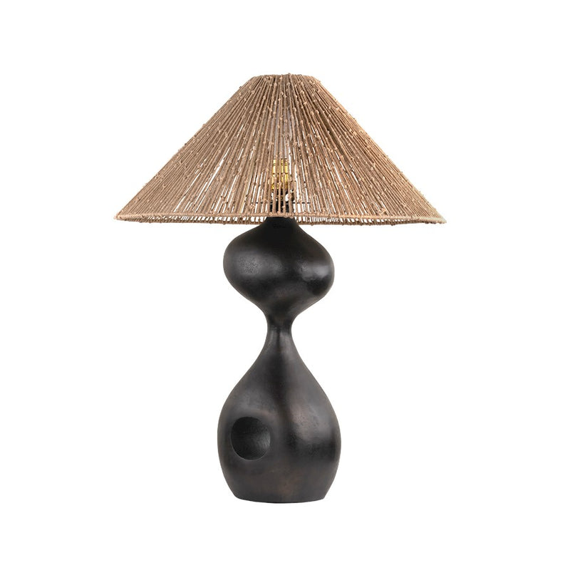 Troy Lighting Rhu 1 Light Table Lamp, Bronze/Natural String - PTL5328-BRZ