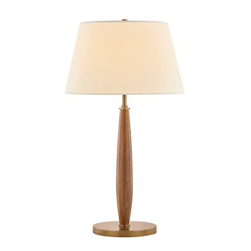 Troy Lighting Ryder 1 Light Table Lamp, Patina Brass/White Linen 1