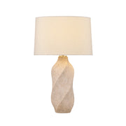 Troy Lighting Declan 1Lt Table Lamp, Gold Leaf/Off White Linen