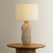 Troy Lighting Declan 1Lt Table Lamp, Gold Leaf/Off White Linen