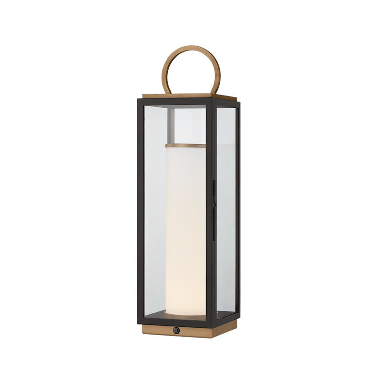 Troy Lighting Gareth 1Lt 29" Exterior Table Lamp, Brass/Black - RTL6729-PBR-TBK