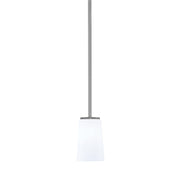 Toltec Franklin 5in 1-Light Mini Pendant | Modern Graphite and White Opal Glass | Kitchen Island & Dining Room | 4.5 x 7 in | Model 1201-GP-261