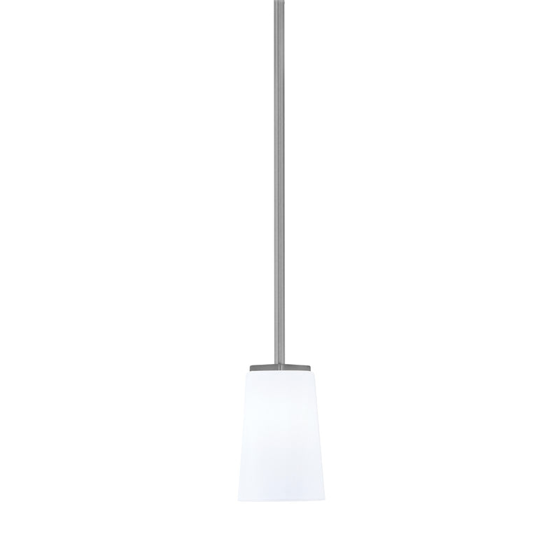 Toltec Franklin 5in 1-Light Mini Pendant | Modern Graphite and White Opal Glass | Kitchen Island & Dining Room | 4.5 x 7 in | Model 1201-GP-261