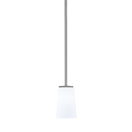 Toltec Franklin 5in 1-Light Mini Pendant | Modern Graphite and White Opal Glass | Kitchen Island & Dining Room | 4.5 x 7 in | Model 1201-GP-261