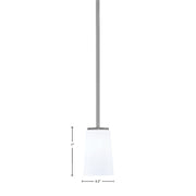 Toltec Franklin 5in 1-Light Mini Pendant | Modern Graphite and White Opal Glass | Kitchen Island & Dining Room | 4.5 x 7 in | Model 1201-GP-261
