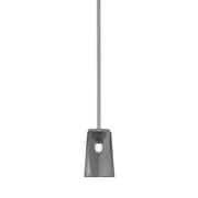 Toltec Franklin 5in 1-Light Mini Pendant | Modern Graphite and Smoke Bubble Glass | Kitchen Island & Dining Room | 4.5 x 7 in | Model 1201-GP-262