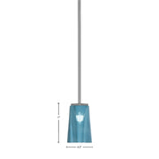 Toltec Franklin 5in 1-Light Mini Pendant | Modern Graphite and Blue Gradient Glass | Kitchen Island & Dining Room | 4.5 x 7 in | Model 1201-GP-265