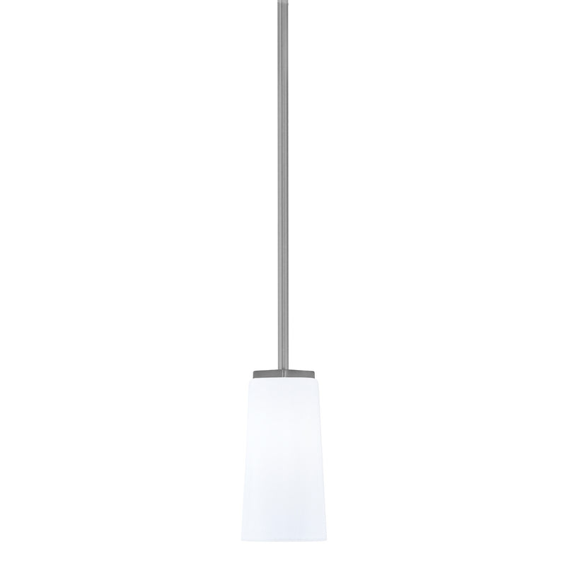 Toltec Franklin 5in 1-Light Mini Pendant | Modern Graphite and White Opal Glass | Kitchen Island & Dining Room | 5 x 10 in | Model 1201-GP-291