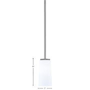 Toltec Franklin 5in 1-Light Mini Pendant | Modern Graphite and White Opal Glass | Kitchen Island & Dining Room | 5 x 10 in | Model 1201-GP-291