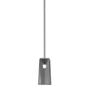 Toltec Franklin 5in 1-Light Mini Pendant | Modern Graphite and Smoke Bubble Glass | Kitchen Island & Dining Room | 5 x 10 in | Model 1201-GP-292