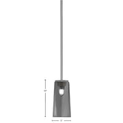 Toltec Franklin 5in 1-Light Mini Pendant | Modern Graphite and Smoke Bubble Glass | Kitchen Island & Dining Room | 5 x 10 in | Model 1201-GP-292