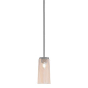 Toltec Franklin 5in 1-Light Mini Pendant | Modern Graphite and Amber Gradient Glass | Kitchen Island & Dining Room | 5 x 10 in | Model 1201-GP-293
