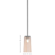 Toltec Franklin 5in 1-Light Mini Pendant | Modern Graphite and Amber Gradient Glass | Kitchen Island & Dining Room | 5 x 10 in | Model 1201-GP-293