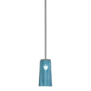 Toltec Franklin 5in 1-Light Mini Pendant | Modern Graphite and Blue Gradient Glass | Kitchen Island & Dining Room | 5 x 10 in | Model 1201-GP-295