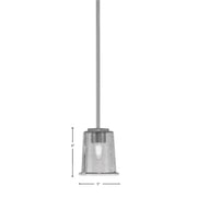 Toltec Franklin 5in 1-Light Mini Pendant | Modern Graphite and Smoke Bubble Glass | Kitchen Island & Dining Nook | 5 x 6 in | Model 1201-GP-5032