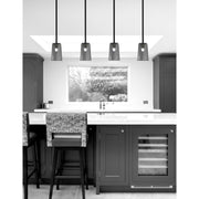 Toltec Franklin 1-Light Mini Pendant | Modern Matte Black and Smoke Bubble Glass | Kitchen Island & Dining Room | 4.5 x 7 in | Model 1201-MB-262