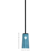 Toltec Franklin 5in 1-Light Mini Pendant | Modern Matte Black and Blue Gradient Glass | Kitchen Island & Dining Room | 5 x 10 in | Model 1201-MB-295