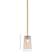 Toltec Franklin 4.5in 1-Light Mini Pendant | New Age Brass and Amber Gradient Glass | Kitchen Island & Breakfast Bar | 4.5 x 7 in | Model 1201-NAB-263