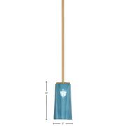 Toltec Franklin 5in 1-Light Mini Pendant | New Age Brass and Blue Gradient Glass | Kitchen Island & Dining Room | 5 x 10 in | Model 1201-NAB-295