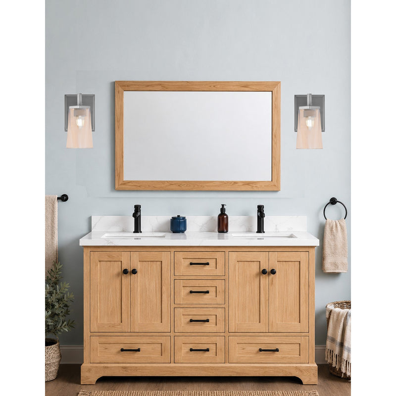 Toltec Franklin 10in 1-Light Wall Sconce | Modern Graphite and Amber Gradient Glass | Bathroom & Hallway Accent Light | Model 1211-GP-263