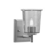 Toltec Franklin 9in 1-Light Wall Sconce | Modern Graphite and Smoke Bubble Glass | Bedroom & Hallway Accent Light | Model 1211-GP-5032