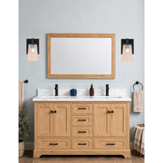 Toltec Franklin 10in 1-Light Wall Sconce | Modern Matte Black and Amber Gradient Glass | Bathroom & Hallway Accent Light | Model 1211-MB-263