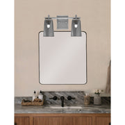 Toltec Franklin 2-Light Bath Bar | Graphite and Smoke Bubble Glass | Bathroom Vanity Light | 6.25 x 8.75 in | Model 1212-GP-262