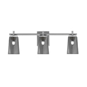 Toltec Franklin 3-Light Bath Bar | Graphite and Smoke Bubble Glass | Bathroom Vanity Light | 5.5 x 11.25 in | Model 1213-GP-262