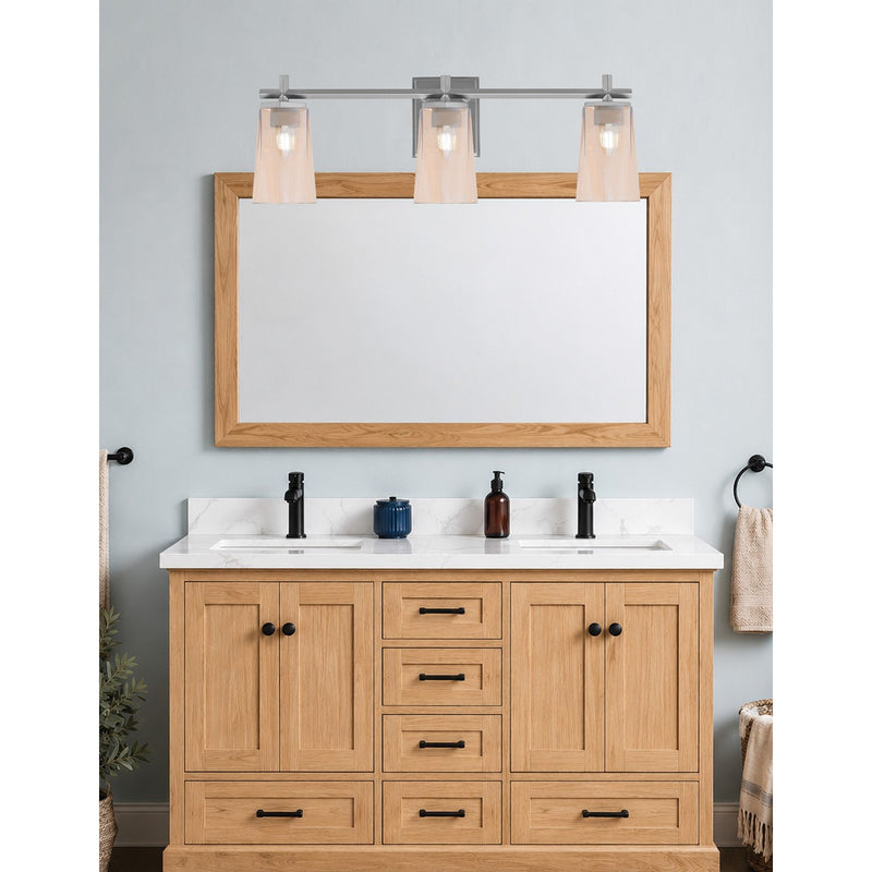 Toltec Franklin 11.25in 3-Light Bath Bar | Modern Graphite and Amber Gradient Glass | Bathroom Vanity & Powder Room | 5.5 x 11.25 in | Model 1213-GP-263