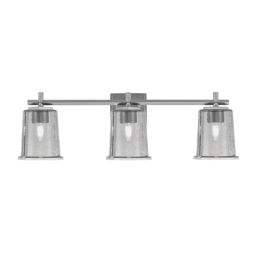 Toltec Franklin 10.25in 3-Light Bath Bar | Modern Graphite and Smoke Bubble Glass | Bathroom Vanity & Powder Room | 5.5 x 10.25 in | Model 1213-GP-5032