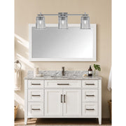 Toltec Franklin 10.25in 3-Light Bath Bar | Modern Graphite and Smoke Bubble Glass | Bathroom Vanity & Powder Room | 5.5 x 10.25 in | Model 1213-GP-5032