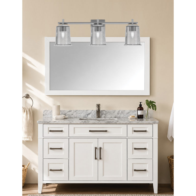 Toltec Franklin 10.25in 3-Light Bath Bar | Modern Graphite and Smoke Bubble Glass | Bathroom Vanity & Powder Room | 5.5 x 10.25 in | Model 1213-GP-5032