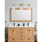 Toltec Franklin 3-Light Bath Bar | New Age Brass and Amber Gradient Glass | Bathroom Vanity | 5.5 x 11.25 in | Model 1213-NAB-263