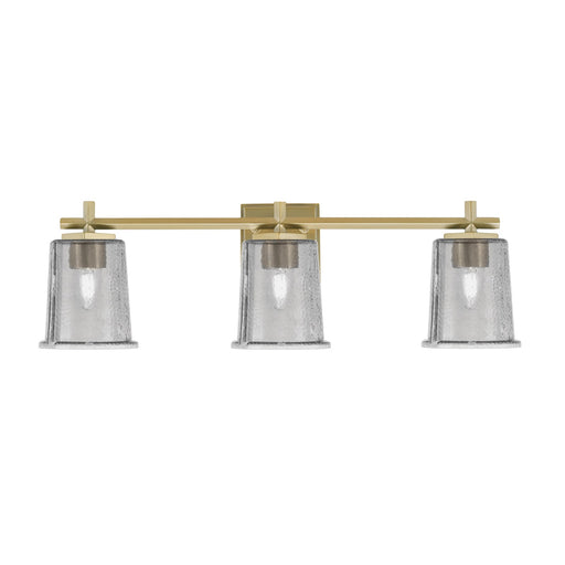 Toltec Franklin 3-Light Bath Bar | New Age Brass and Smoke Bubble Glass | Bathroom Vanity Light | 5.5 x 10.25 in | Model 1213-NAB-5032
