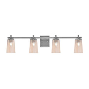 Toltec Franklin 4-Light Bath Bar | Graphite Steel and Amber Gradient Glass | Bathroom & Powder Room Vanity Light | 11.25in H | Model 1214-GP-263