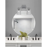 Toltec Corbin 2-Light Bath Bar | Graphite Steel and Smoke Bubble Glass | Bathroom & Powder Room Vanity Light | 5.5 x 10.25 in | Model 2312-GP-5032