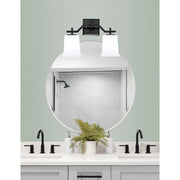 Toltec Corbin 10in 2-Light Bath Bar | Matte Black Steel and White Opal Glass | Bathroom Vanity Light | 5.5 x 10.25 in | Model 2312-MB-5031