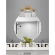 Toltec Corbin 2-Light Bath Bar | Modern New Age Brass and Smoke Bubble Glass | Bathroom Vanity Light | 5.5 x 10.25 in | Model 2312-NAB-5032