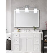 Toltec Corbin 3-Light Bath Bar | Modern Graphite Steel and White Opal Glass | Bathroom Vanity & Powder Room | 5.5 x 10.25 in | Model 2313-GP-5031