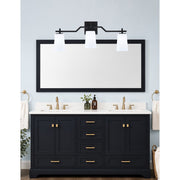 Toltec Corbin 3-Light Bath Bar | Matte Black Steel and White Opal Glass | Bathroom & Vanity Light | 5.5 x 11.25 in | Model 2313-MB-261
