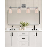Toltec Corbin 4-Light Bath Bar | Contemporary Graphite and Amber Gradient Glass | Bathroom & Powder Room Vanity | 5.5 x 11.25 in | Model 2314-GP-263